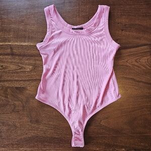 21 Saints Thong Leotard One Piece Size XL Snap Closure Pink